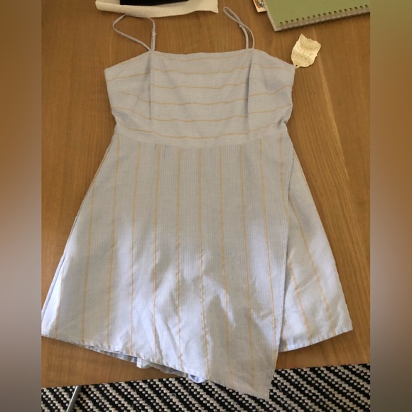 Altar’d State||Pale blue sleeveless romper, skort front•••asymmetrical skirt,NWT - Picture 3 of 16